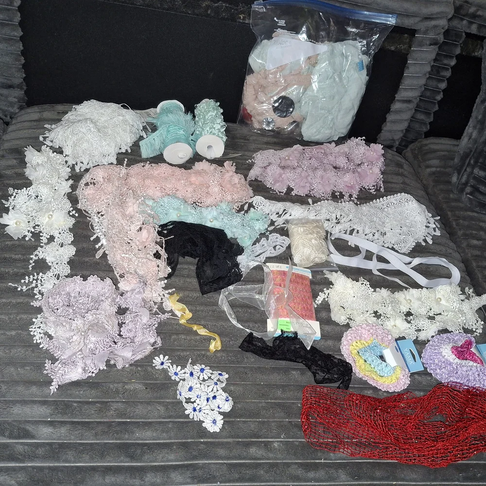 Celebrate It Lace and Ribbon Assortment - White, Pink, Black, Red